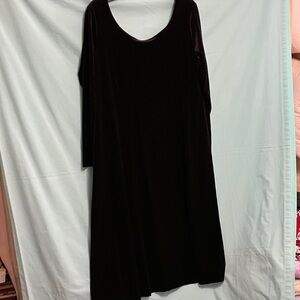 Marks & Spencer Black Velvet Midi Dress